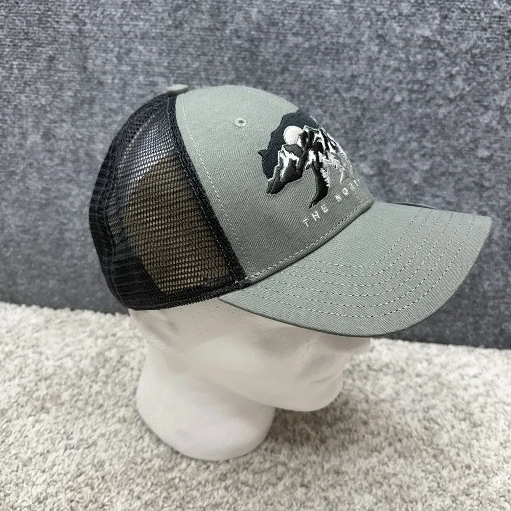 The North Face SnapBack hat cap bear‎ mountain trees gray/black adjustable